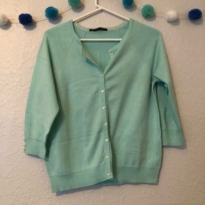 Maurices Light Sea Green Cardigan